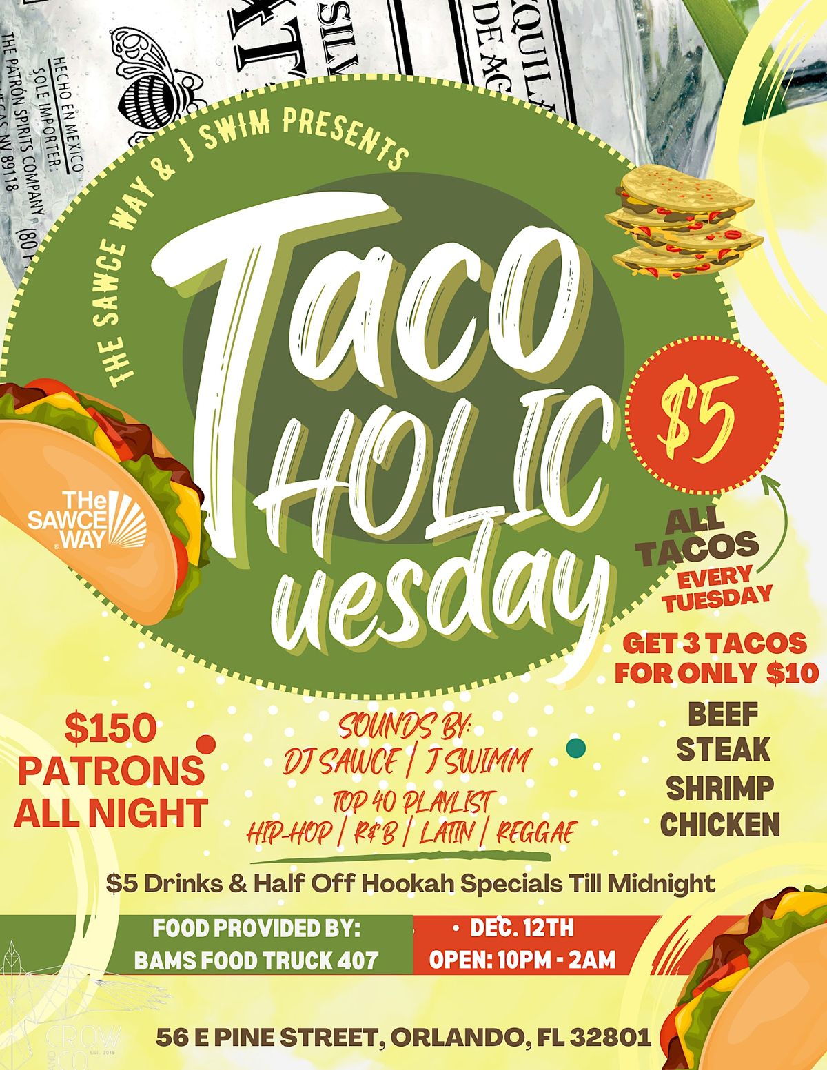 TACOHOLIC TUESDAYS CROW AND COMPANY Orlando December 12 To December tacoholic-tuesdays-crow-and-company-orlando-december-12-to-december
