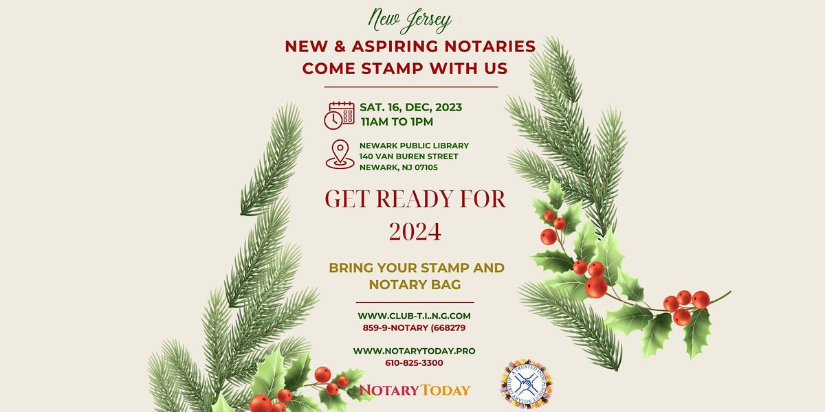 NEW & ASPIRING NOTARIES COME STAMP WITH US, Newark Public Library Van