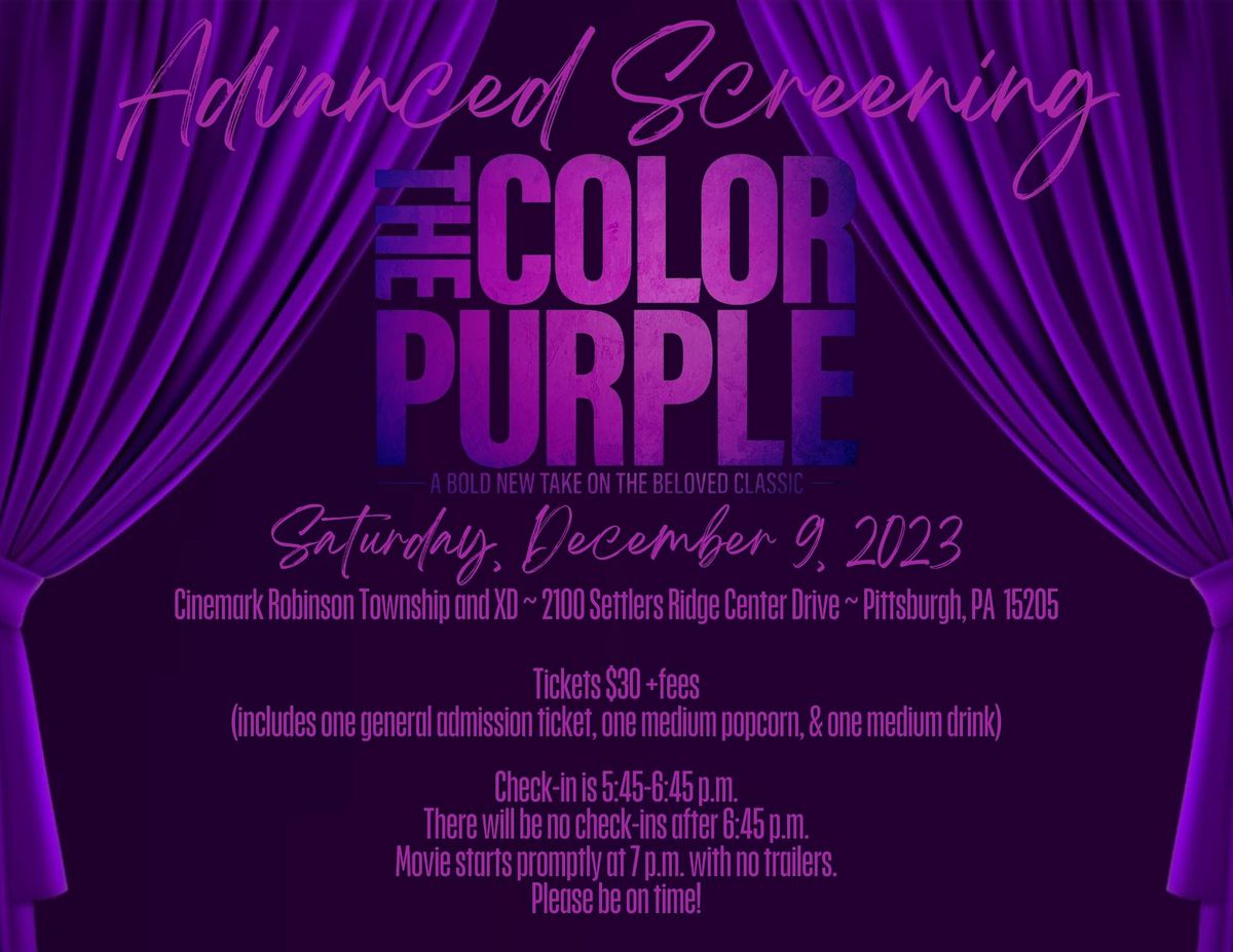 The Color Purple Movie 2023 Advanced Screening, Cinemark Robinson