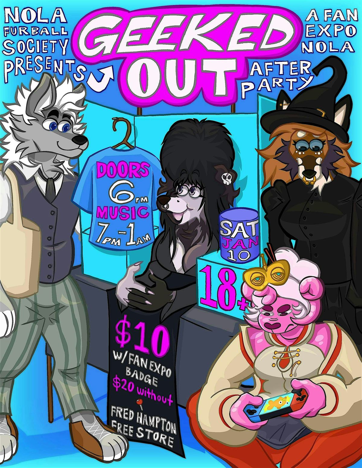 NOLA Furball Society Presents: Geeked Out, 10 January | Event in New Orleans | AllEvents