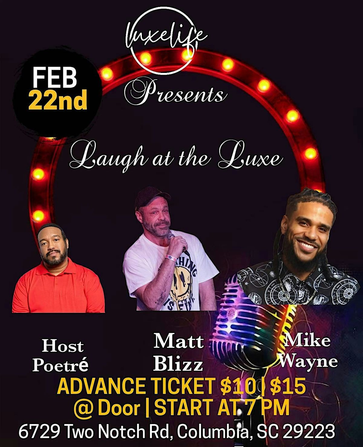 Laugh At The Luxe, 22 February | Event in Columbia | AllEvents