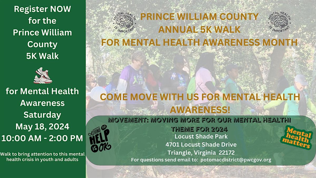 4th Annual Prince William County 5K Walk for Mental Health Awareness