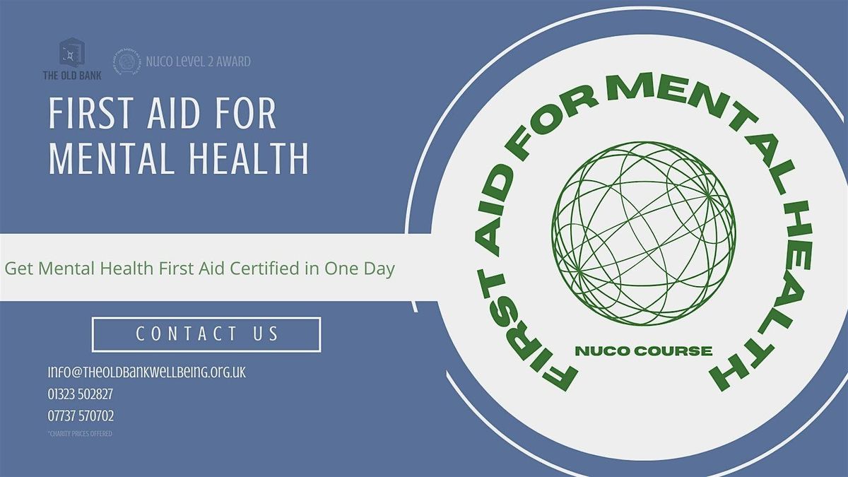 First Aid for Mental Health (Level 2 RQF) - 1 day, 19 June | Event in Eastbourne | AllEvents