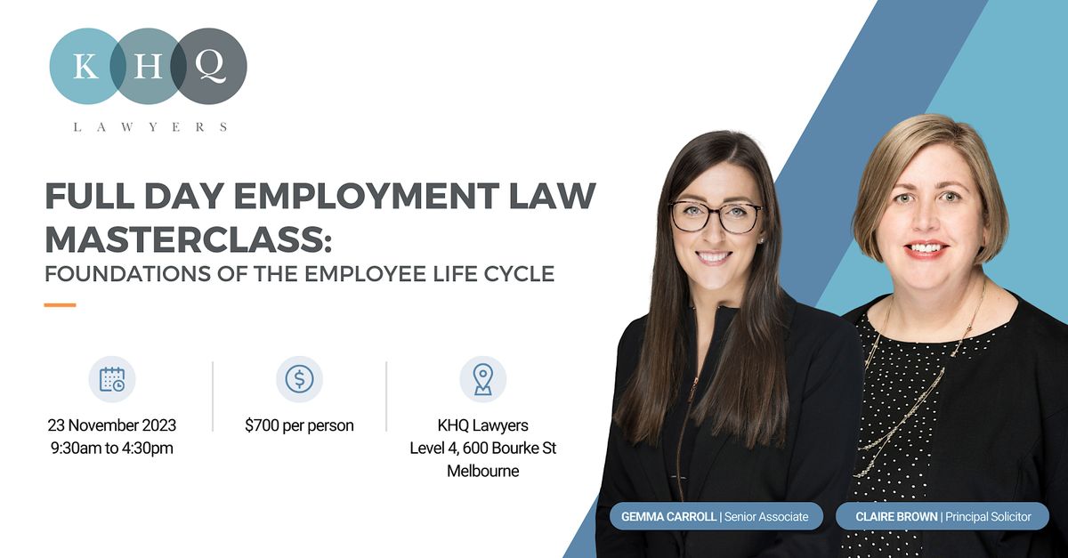 Full day employment law masterclass foundations of the employee life