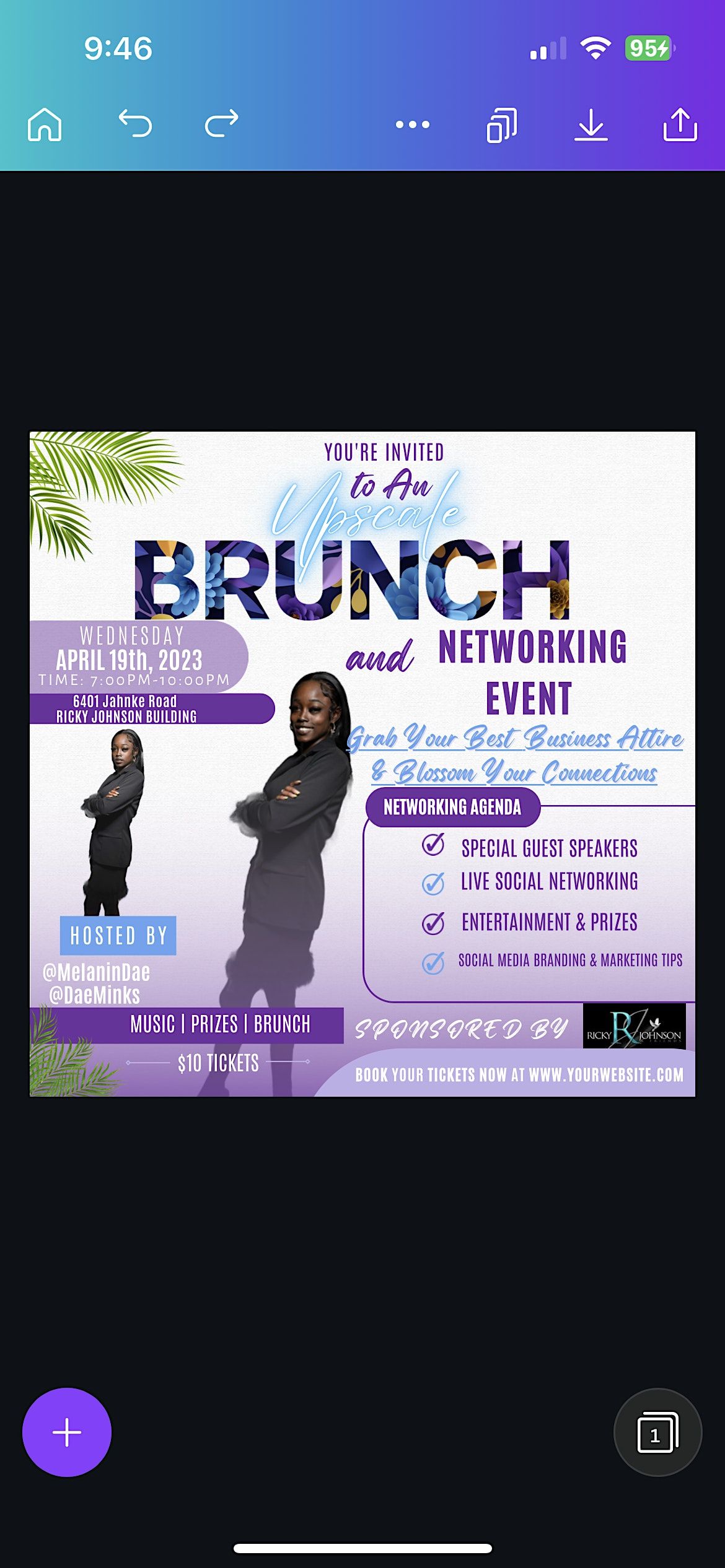 Upscale Extravagant Networking Business Brunch, Ricky Johnson