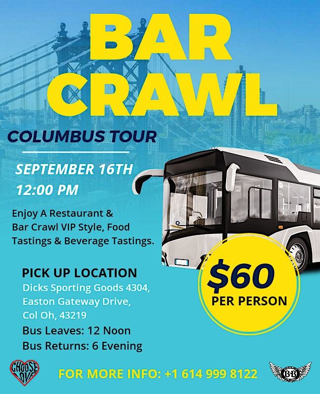 Bar Crawl Columbus Tour, DICK'S Sporting Goods, Columbus, September