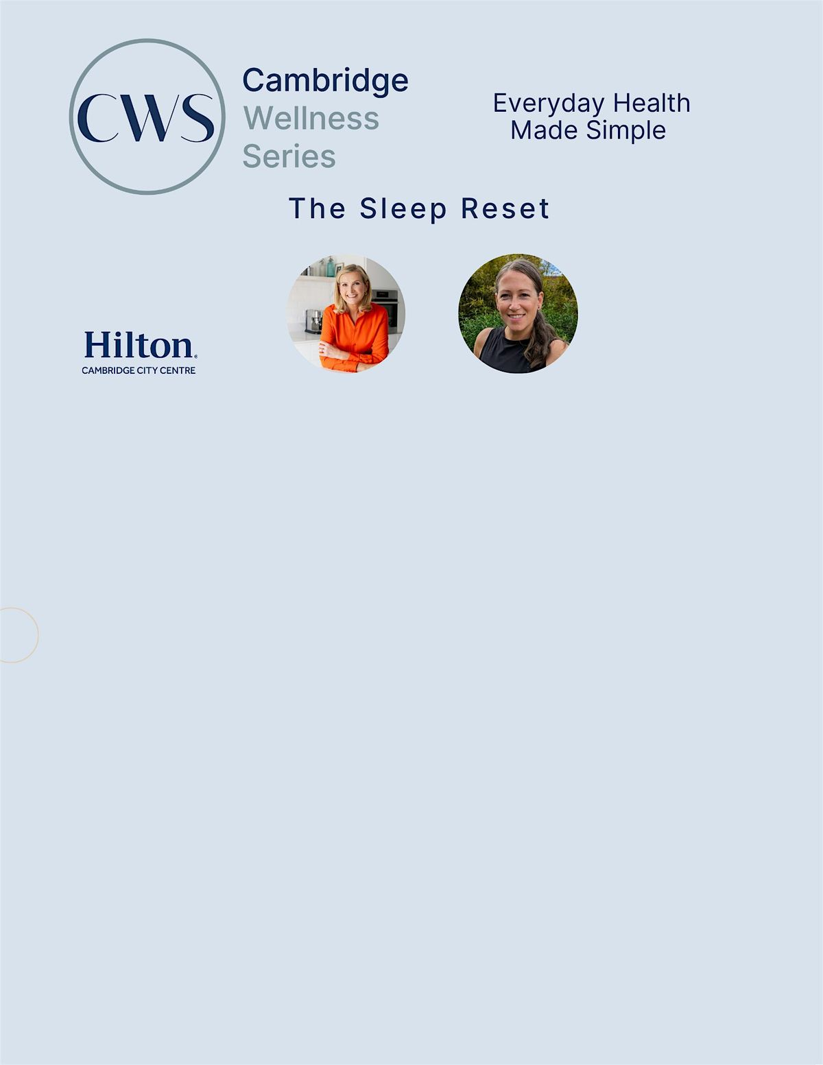 Cambridge Wellness Series: The Sleep Reset, 22 January | Event in Cambridge | AllEvents