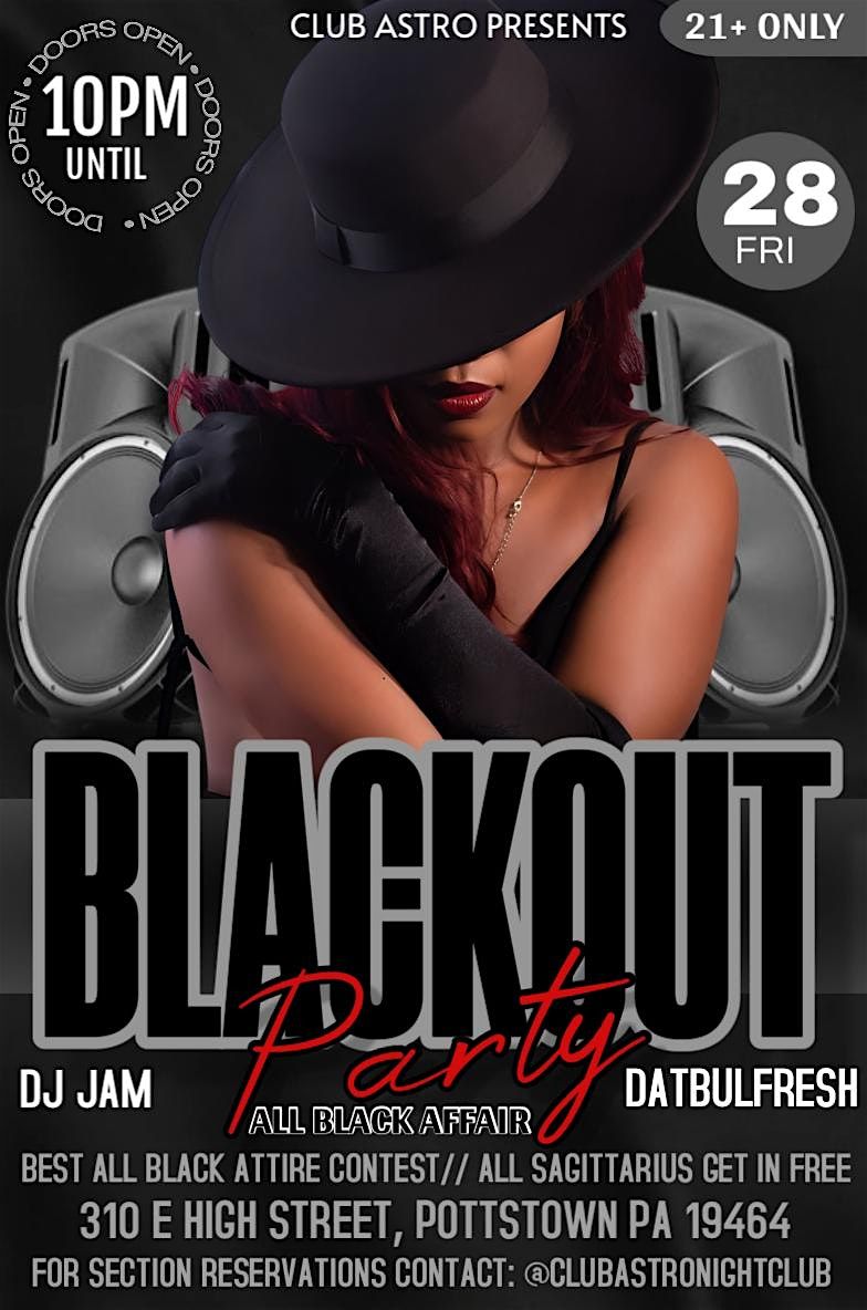 BLACKOUT PARTY ALL BLACK AFFAIR | Event in Pottstown | AllEvents
