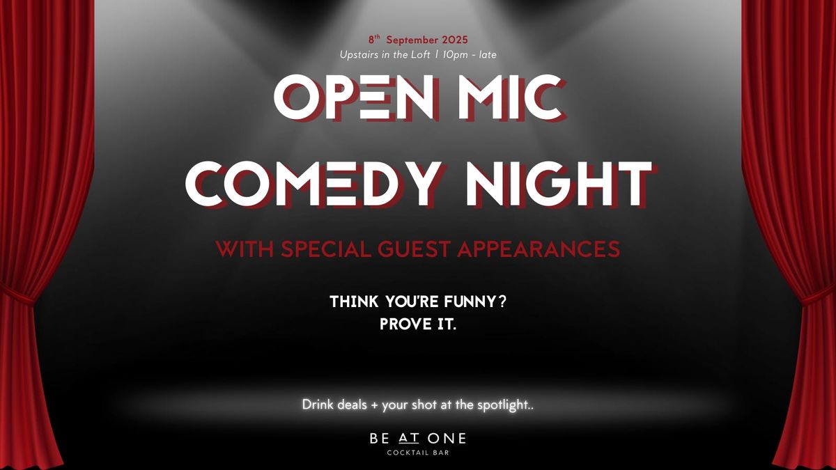 OPEN MIC COMEDY NIGHT @ BE AT ONE MANCHESTER, 8 September | Event in Manchester | AllEvents