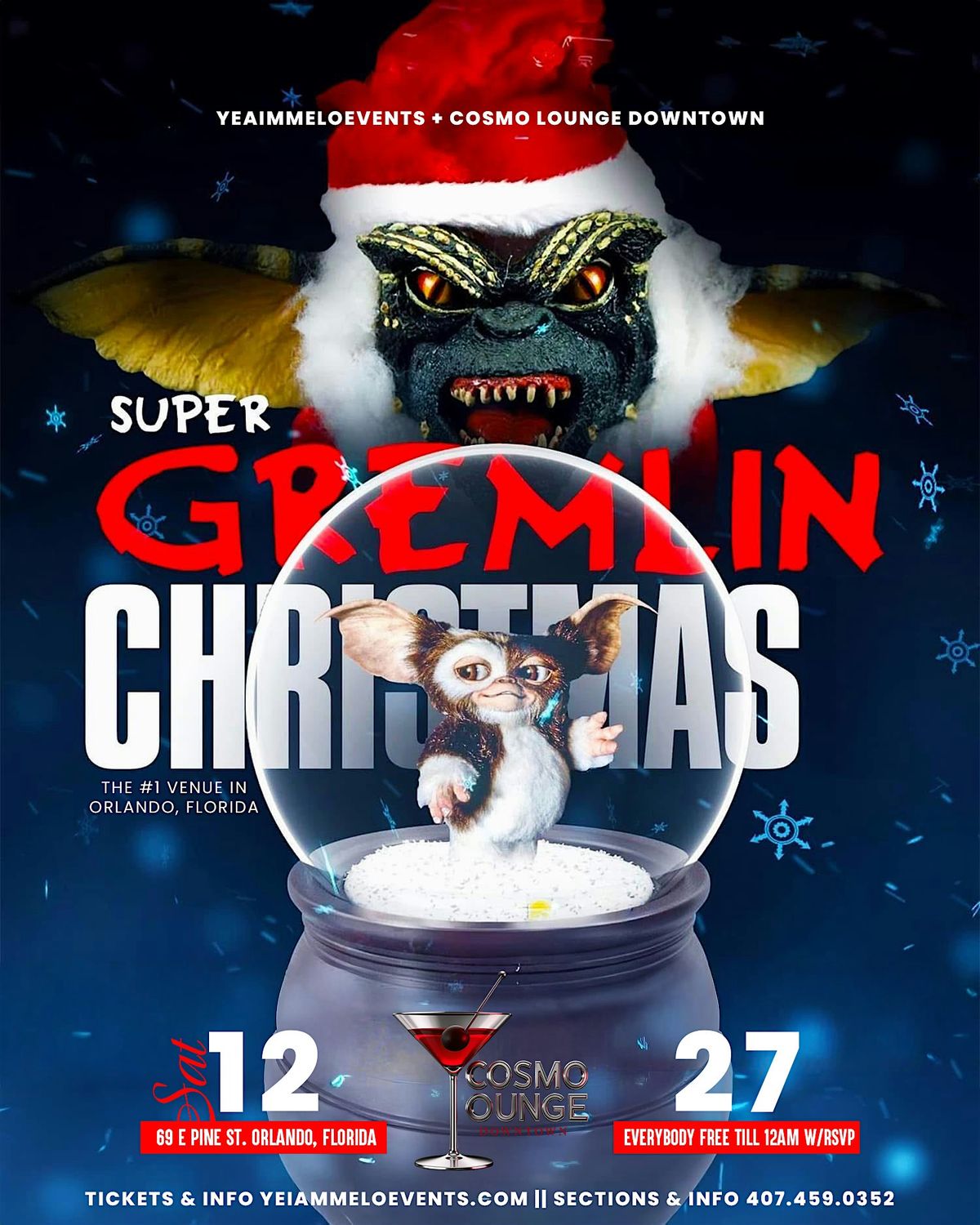 SUPER GREMLIN CHRISTMAS Party - Cosmo Lounge DT, 27 December | Event in Orlando | AllEvents