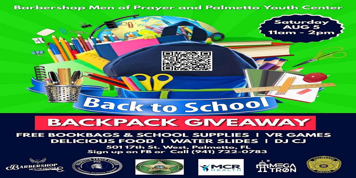 2023 Men of Prayer/ Palmetto Youth Center Backpack Giveaway