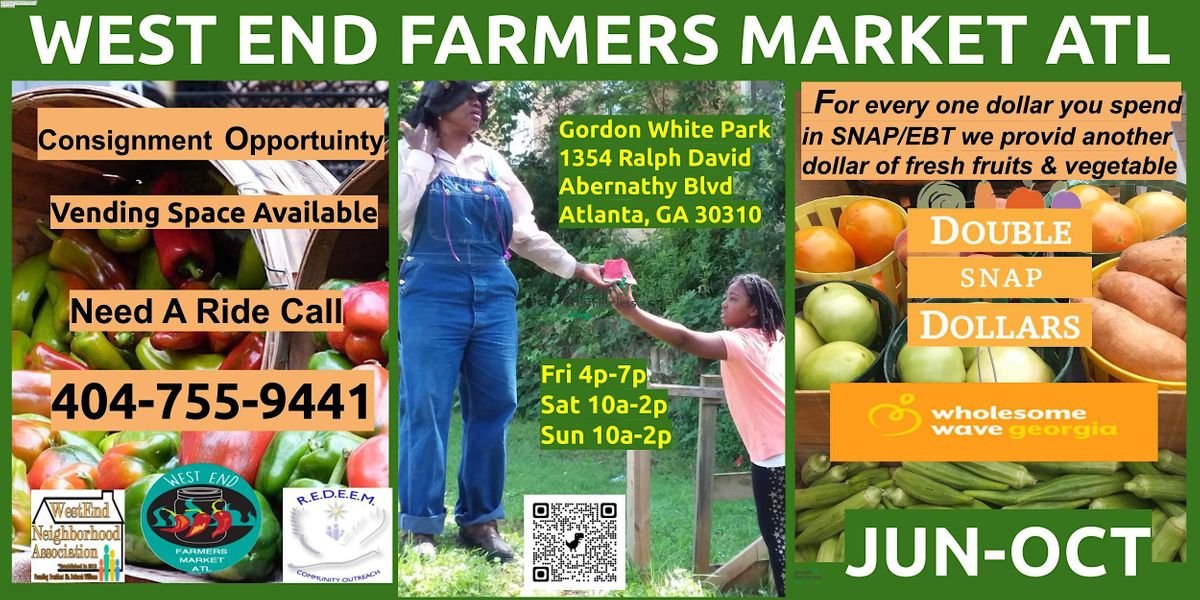 West End Farmers Market ATL, GordonWhite Park, Atlanta, October 20
