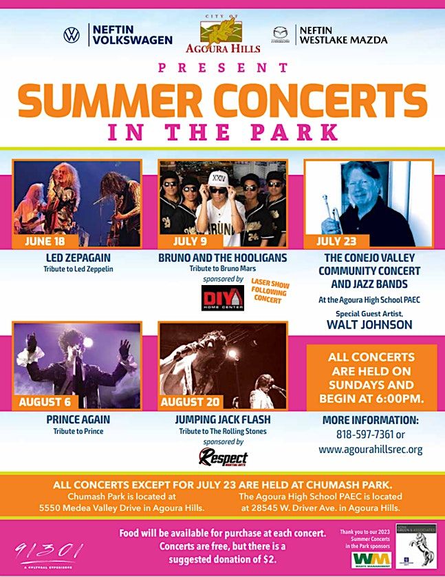 City of Agoura Hills Summer Concerts in the Park Rolling Stones