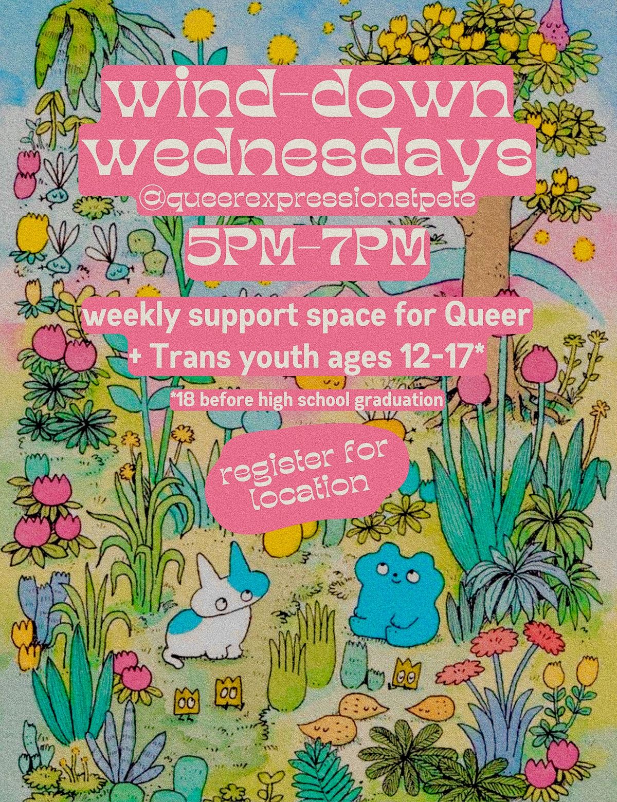 winddown wednesdays weekly Queer + Trans youth support space, 19 July 2023 AllEvents.in