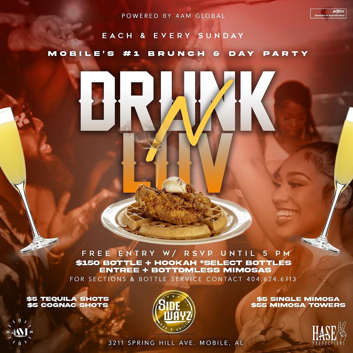 DRUNK N LUV MOBILES 1 BRUNCH & DAY PARTY SIDEWAYZ BAR & GRILL