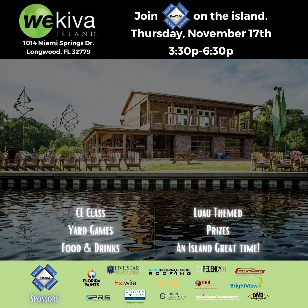 Wekiva Island Luau CE, 1014 Miami Springs Dr, Longwood, November 17