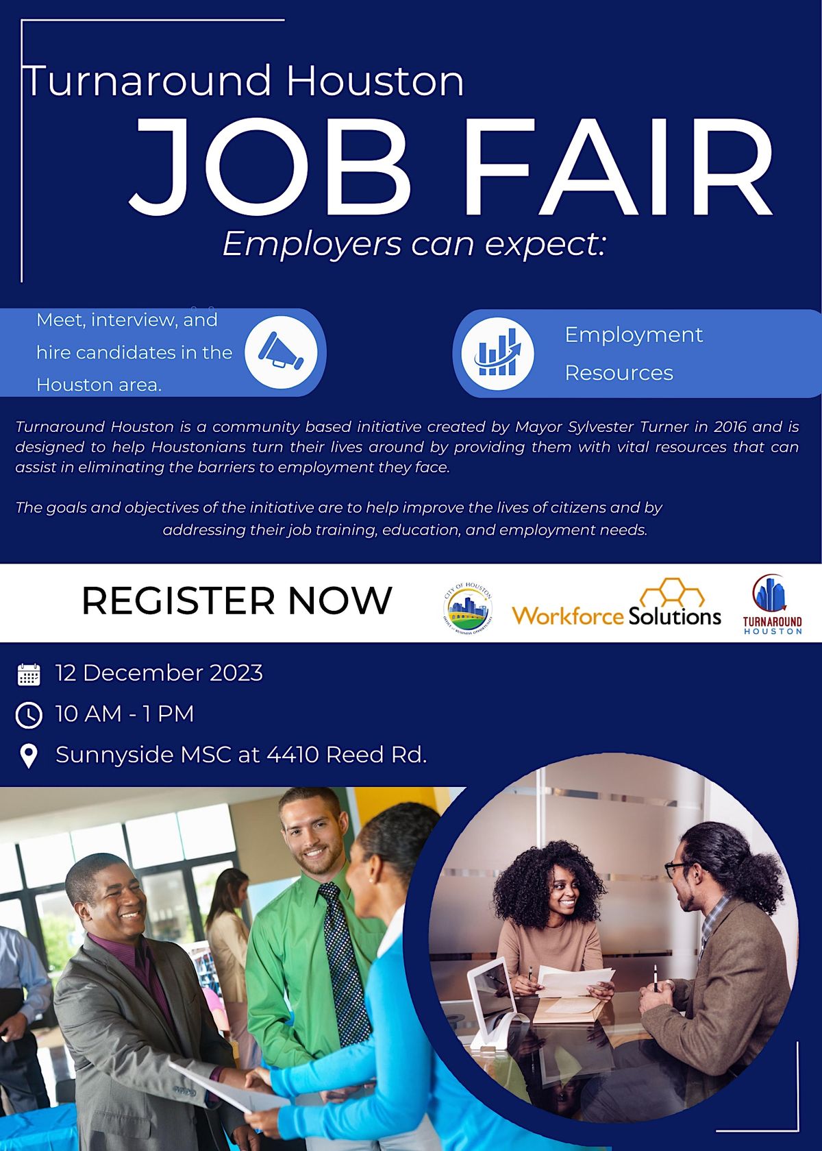 Turnaround Houston Job Fair Employer Registration, Sunnyside Health