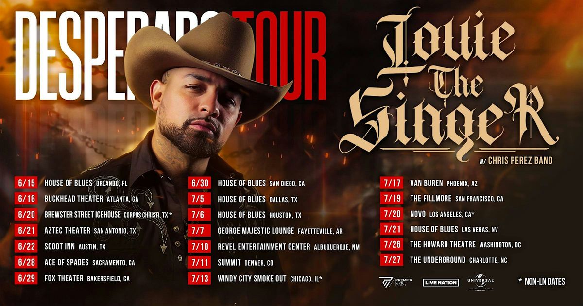 Louie TheSinger Deperado Tour (Meet + Greet ONLY) San Antonio, Tx