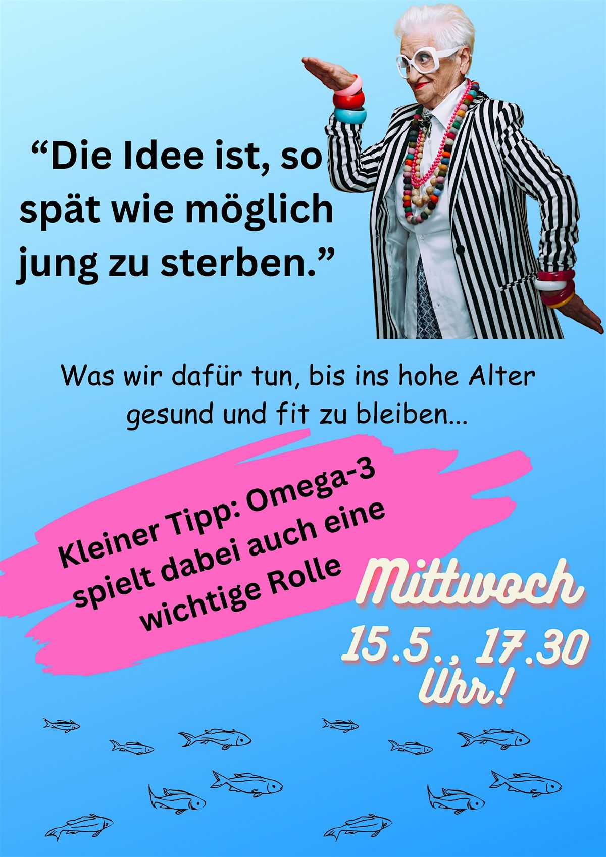 Health Night "Die Idee ist, so spät wie möglich jung zu sterben.", ArcheNeo Park