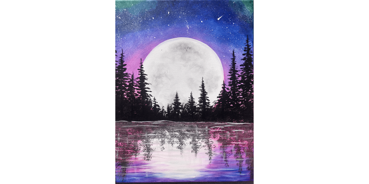 Moonrise Lake - Paint and Sip in Boston | Classpop!™, 16 December | Event in Lexington | AllEvents