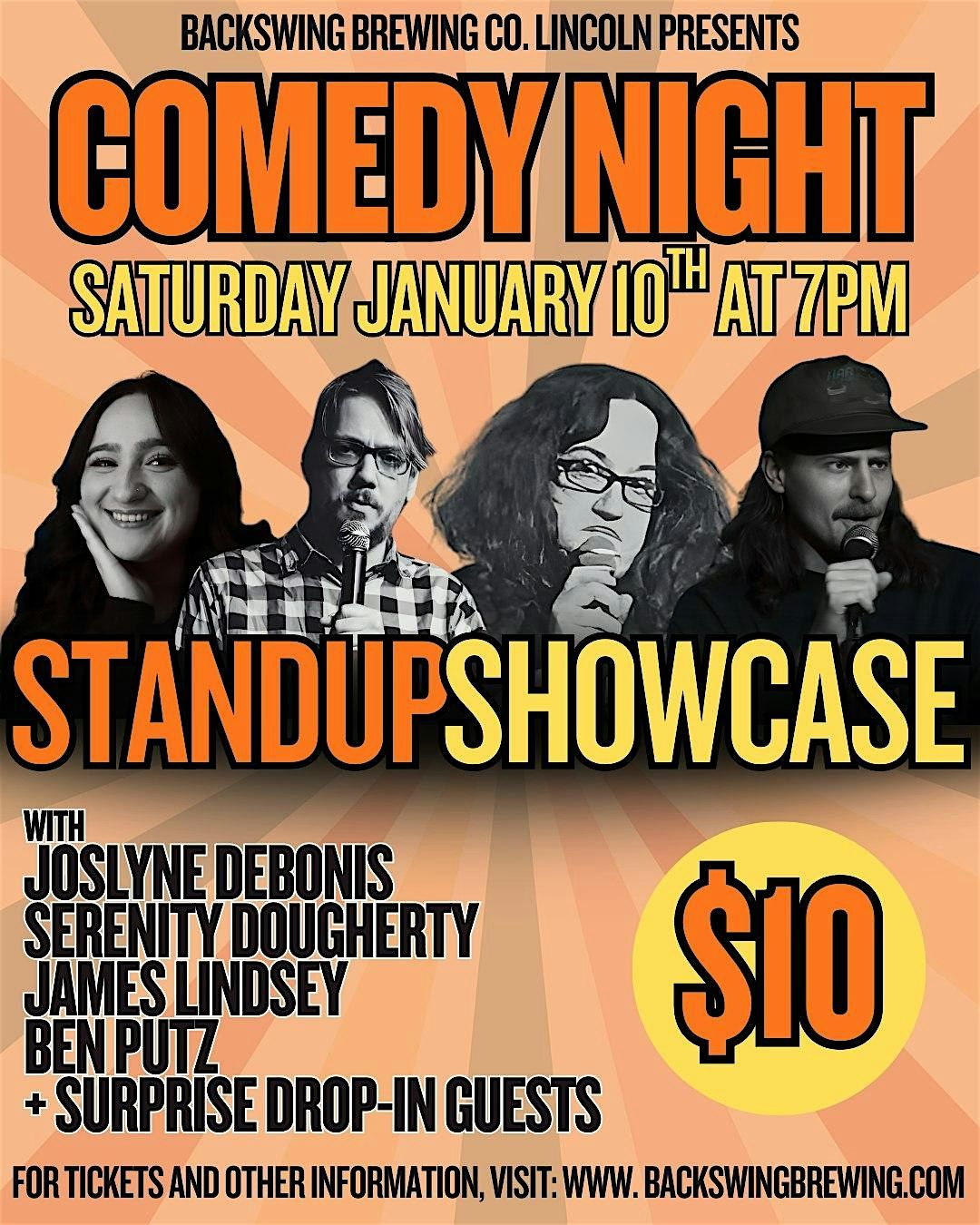Standup Comedy Showcase at Backswing Brewing Co. (Lincoln)
