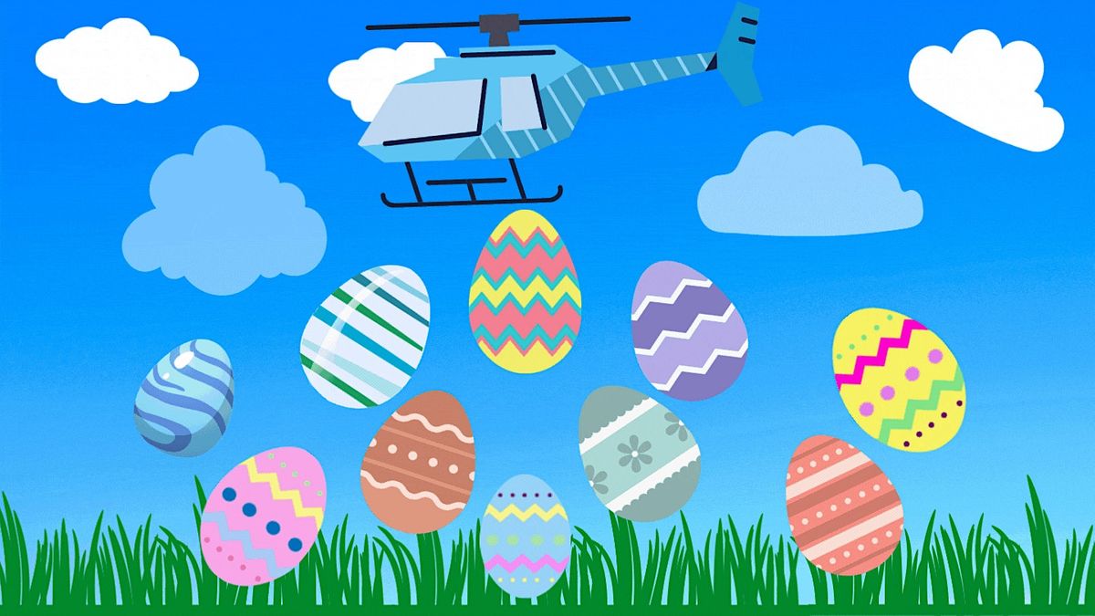 Helicopter Egg Drop, New Life Assembly of God, Athens, April 8 2023