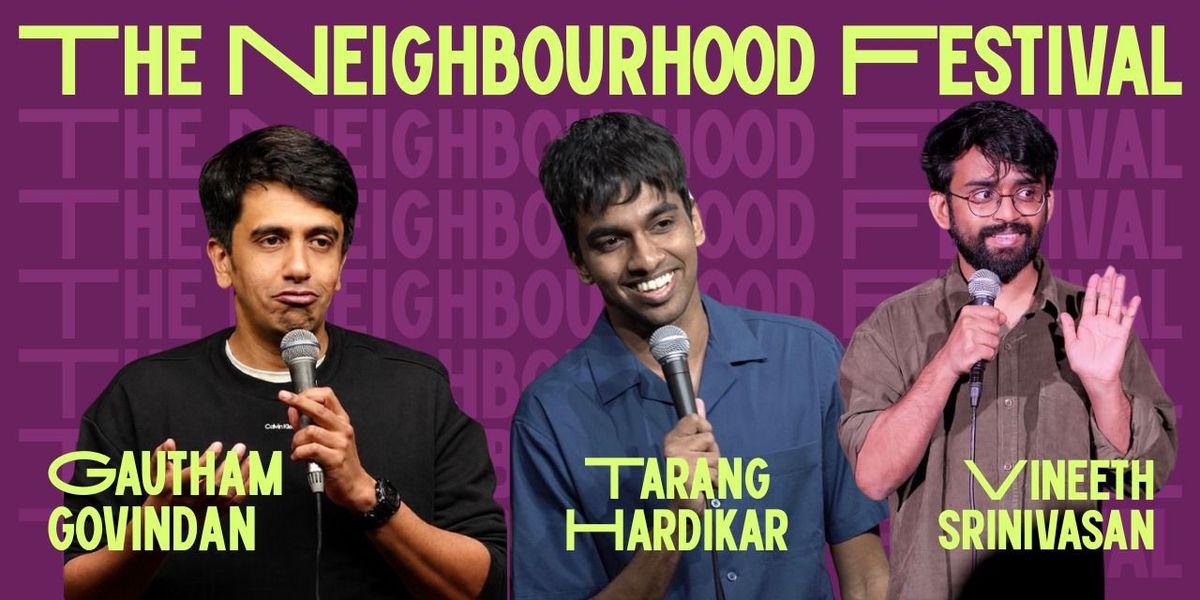 Gautham, Tarang & Vineeth live @ TNF — event poster