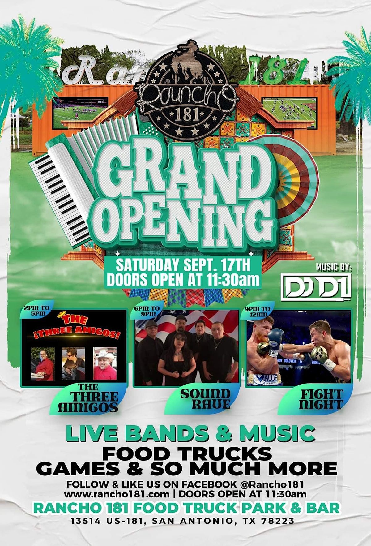 Rancho 181 Food Truck Park & Bar Grand Opening, Rancho 181, San Antonio