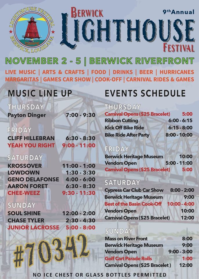 Berwick Lighthouse Festival, Berwick Lighthouse, November 2 to November