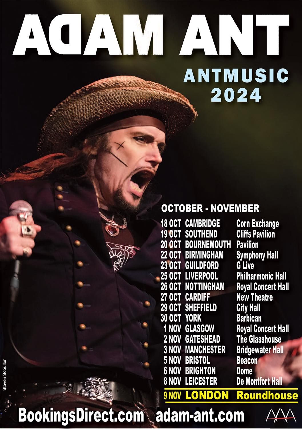 Adam Ant Brighton Tickets, 3 November | Event in Brighton | AllEvents