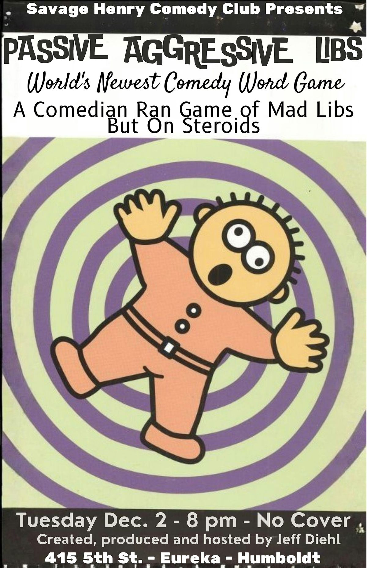 Passive Aggressive Libs, 2 December | Event in Eureka | AllEvents