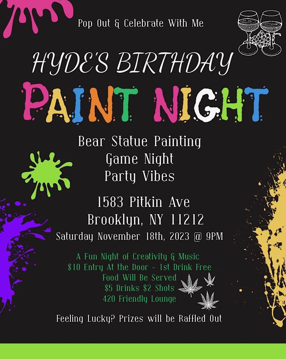 Hyde’s Paint Party, 1583 Pitkin Ave, Brooklyn, December 19 2023