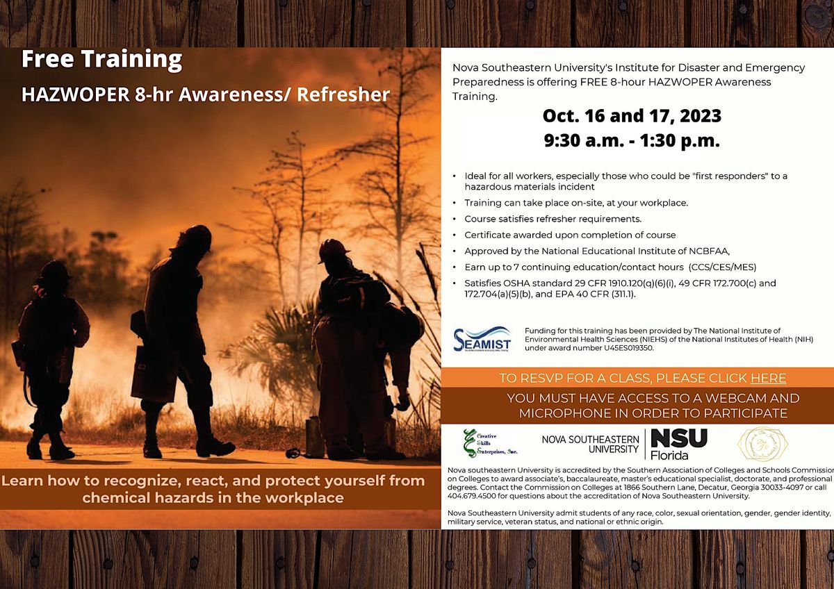 English Section HazMat/HAZWOPER Safety Awareness/ Refresher Training