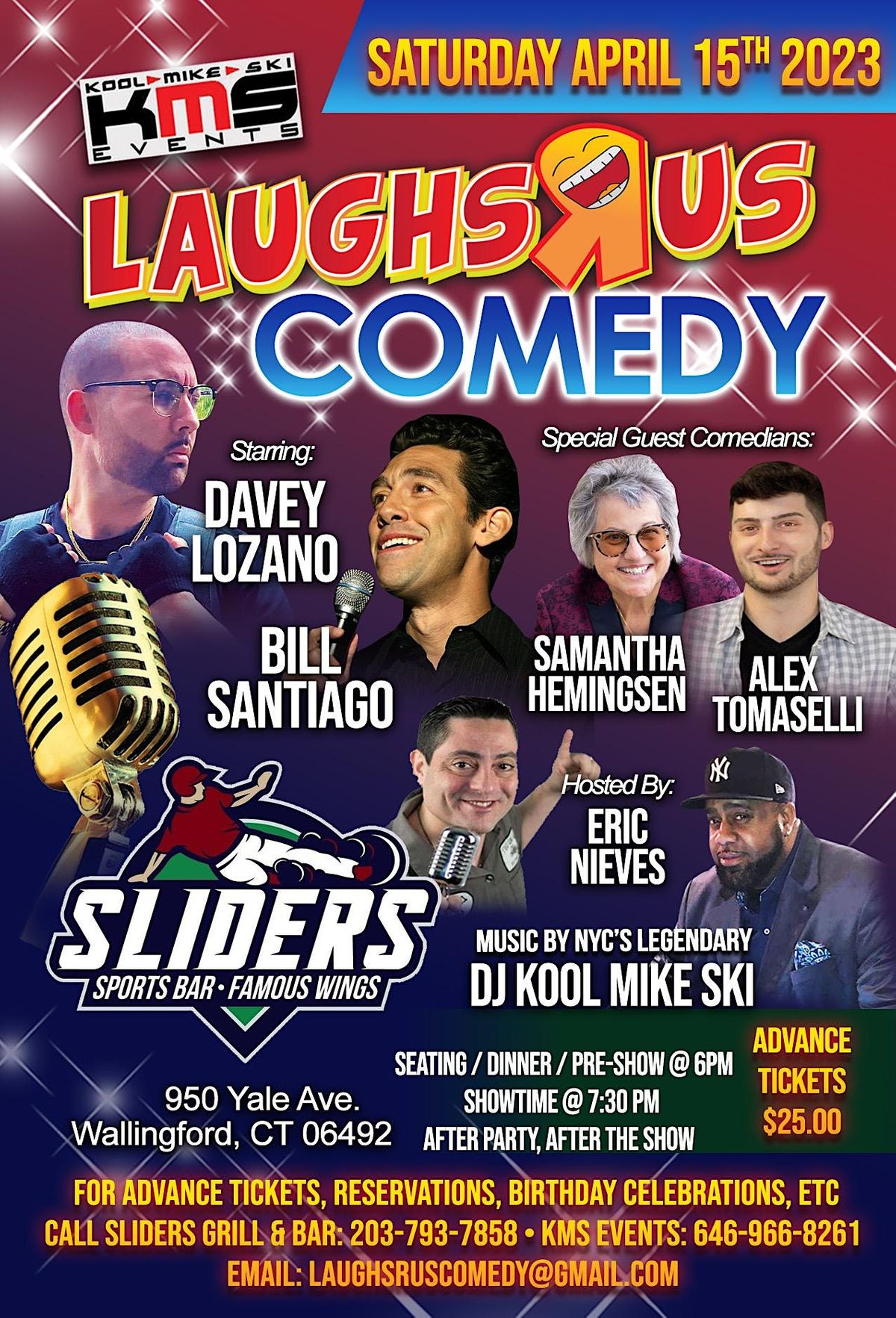 LAUGHS R US COMEDY SLIDERS SPORTSBAR & GRILL, Sliders Grill & Bar