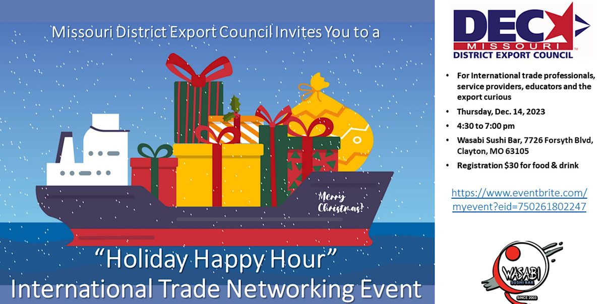 MODEC Open House, Wasabi Sushi Bar Clayton, December 14 2023 AllEvents.in