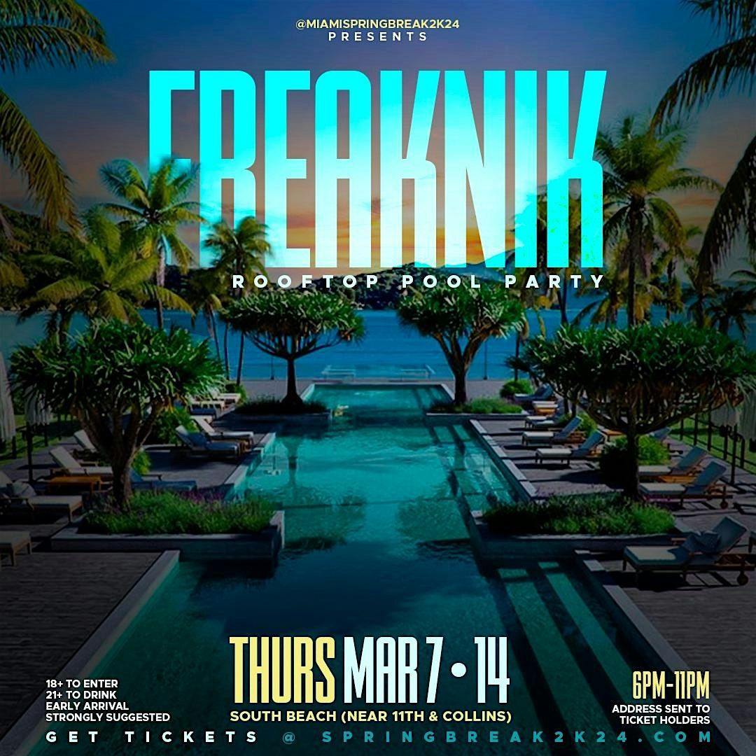 South Beach Thursdays Rooftop Pool Party / Miami Spring Break 2024 ...