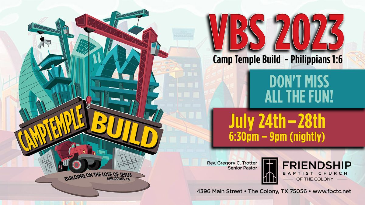 Camp Temple Build VBS, Camp Temple Build Vacation Bible School, The