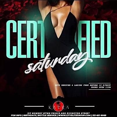 Certified Saturdays at Katra Lounge 114, Katra Lounge & Event Space