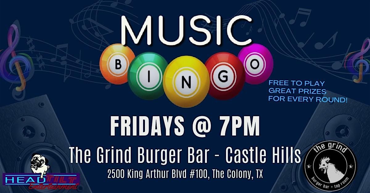 FRIDAY MUSIC BINGO NIGHT AT THE GRIND BURGER BAR | Event in The Colony | AllEvents