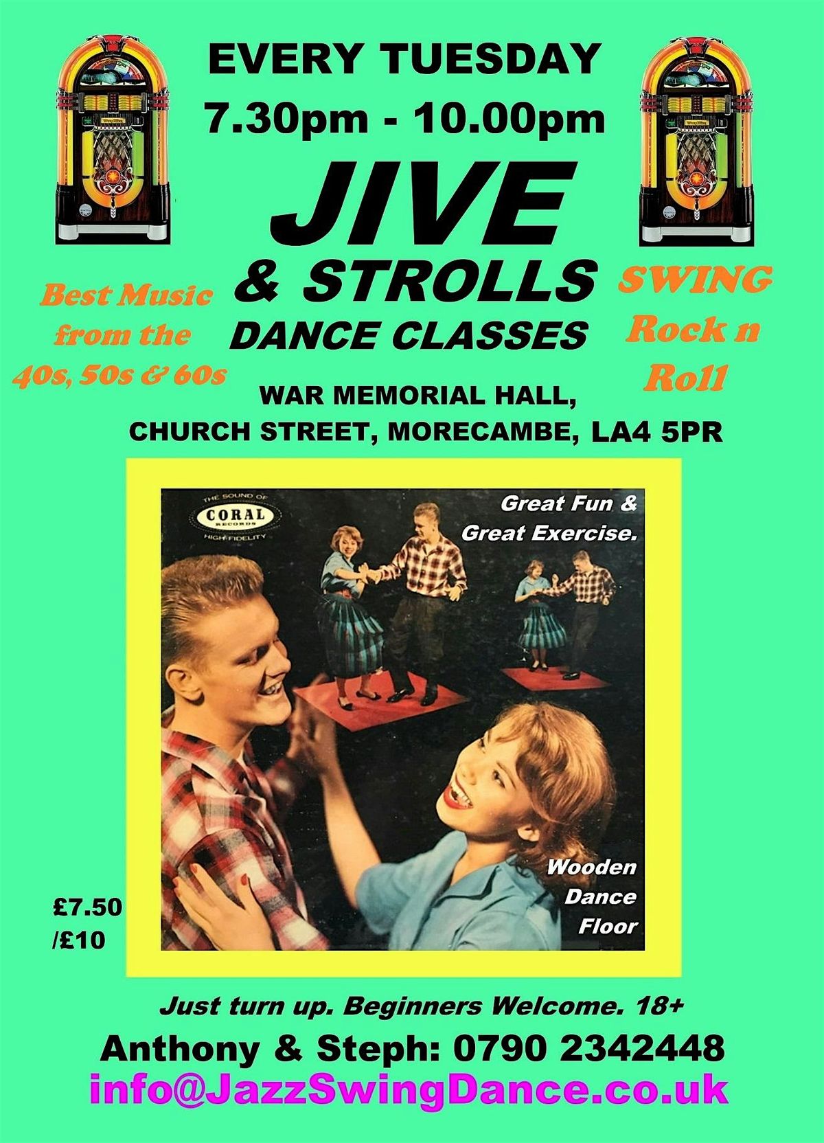 Jive Swing Rock n Roll & Strolls Line Dance - Dance Classes | Event in Morecambe | AllEvents