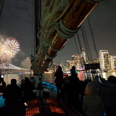 New Years Eve 2023- Fireworks Sail on San Francisco Bay, Schooner Freda