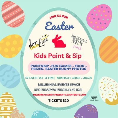 Easter Kids Paint & Sip, 1099 Broadway, Brooklyn, 31 March 2024