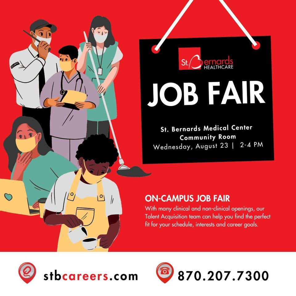 St. Bernards Job Fair, St. Bernards Healthcare, Jonesboro, August 23