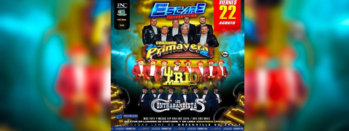 CONJUNTO PRIMAVERA, CONJUNTO RIO & MAS, 22 August | Event in Greenville | AllEvents