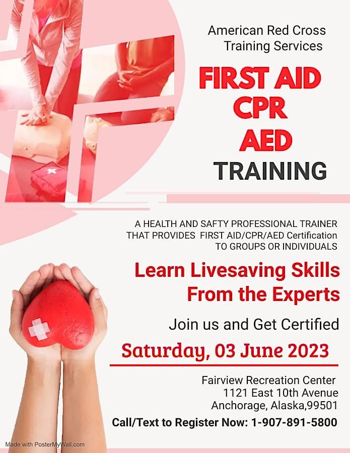 First Aid/CPR/AED, Fairview Recreation Center, Anchorage, 3 June 2023 ...