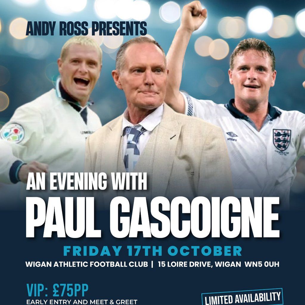 An Evening with Paul Gasgoigne, 17 October | Event in Leigh | AllEvents