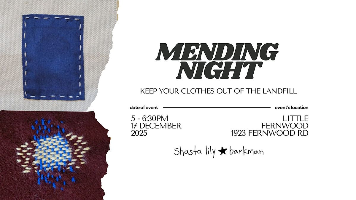 Mending Night, 17 December | Event in Victoria | AllEvents