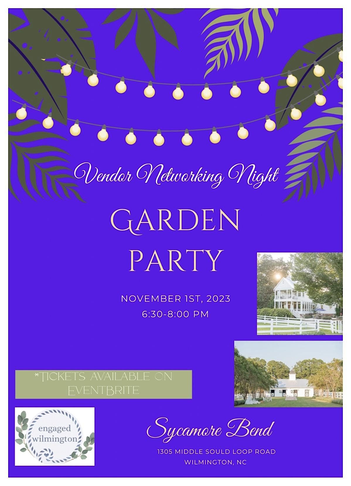 Networking Night Garden Party, Sycamore Bend Estate, A Southern Dream