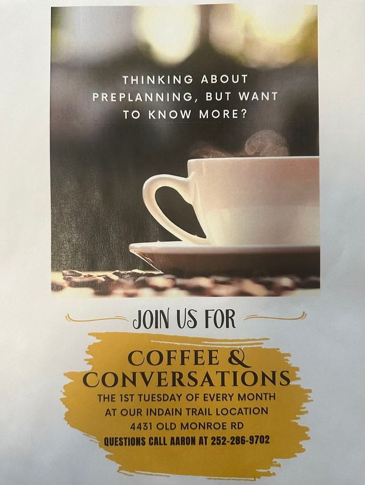 Advance Planning. Join us for Coffee & Conversation, Heritage Funeral