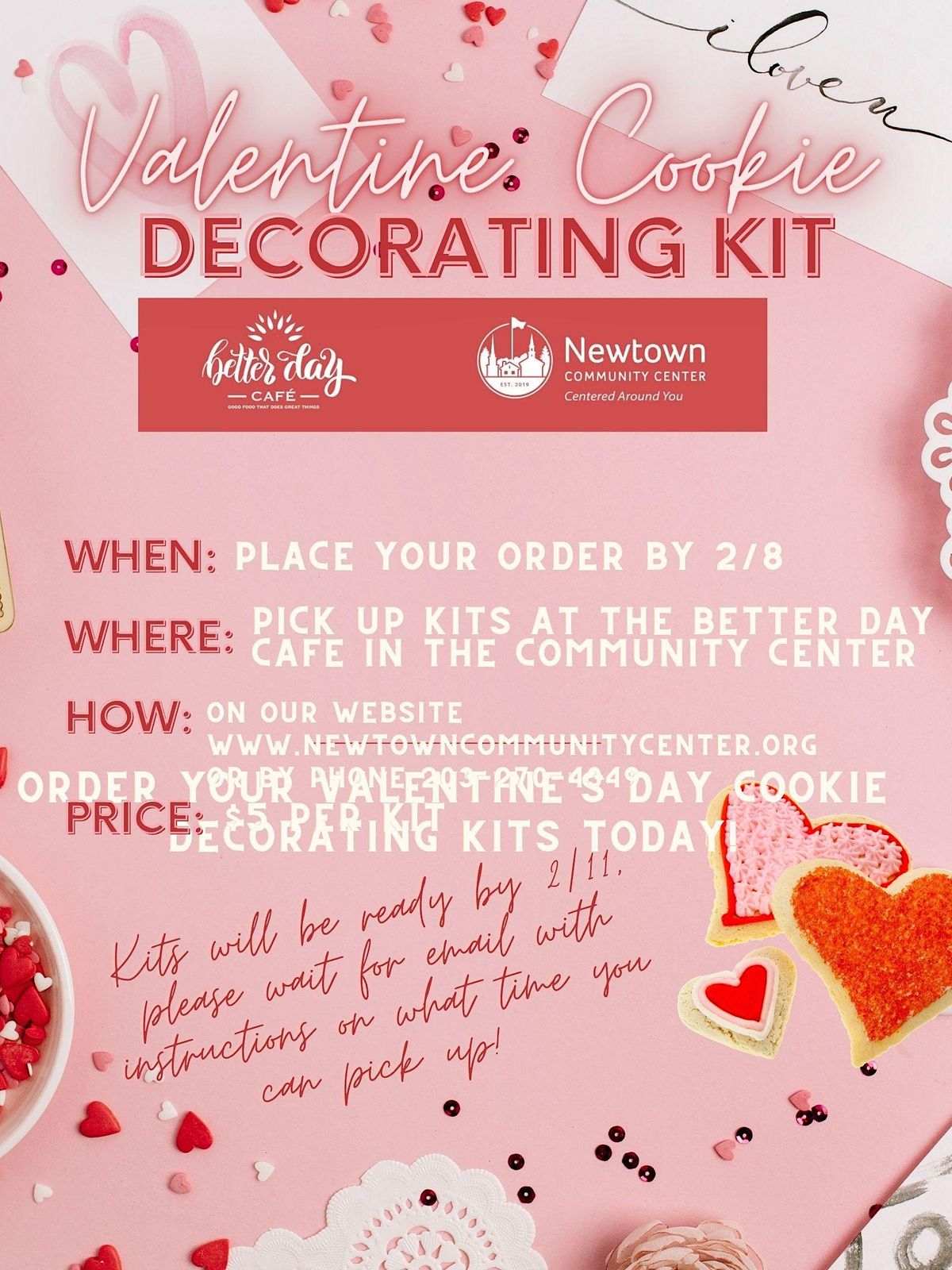 Valentines Day DIY Cookie Decorating Kit Newtown Community Center Valentines Day DIY Cookie Decorating Kit Newtown Community Center